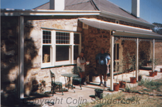 Leo’s house in South Australia|Don outside Leos original house in SA, taken on Don and Dell’s trip to South Australia, early 1980’s